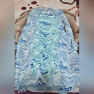 Dress with transparent long sleeves